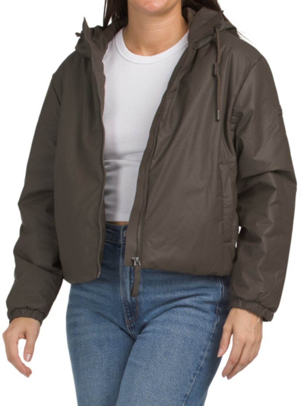 HUNTER Leah Water Repellent Cropped Rain Jacket